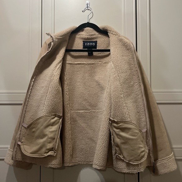 Vintage Izod women’s faux suede, Sherpa lined jacket Size large - Picture 8 of 12
